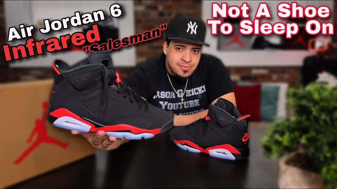Обзор и фото кроссовок Jordan 6 Salesman “Reverse Infrared”