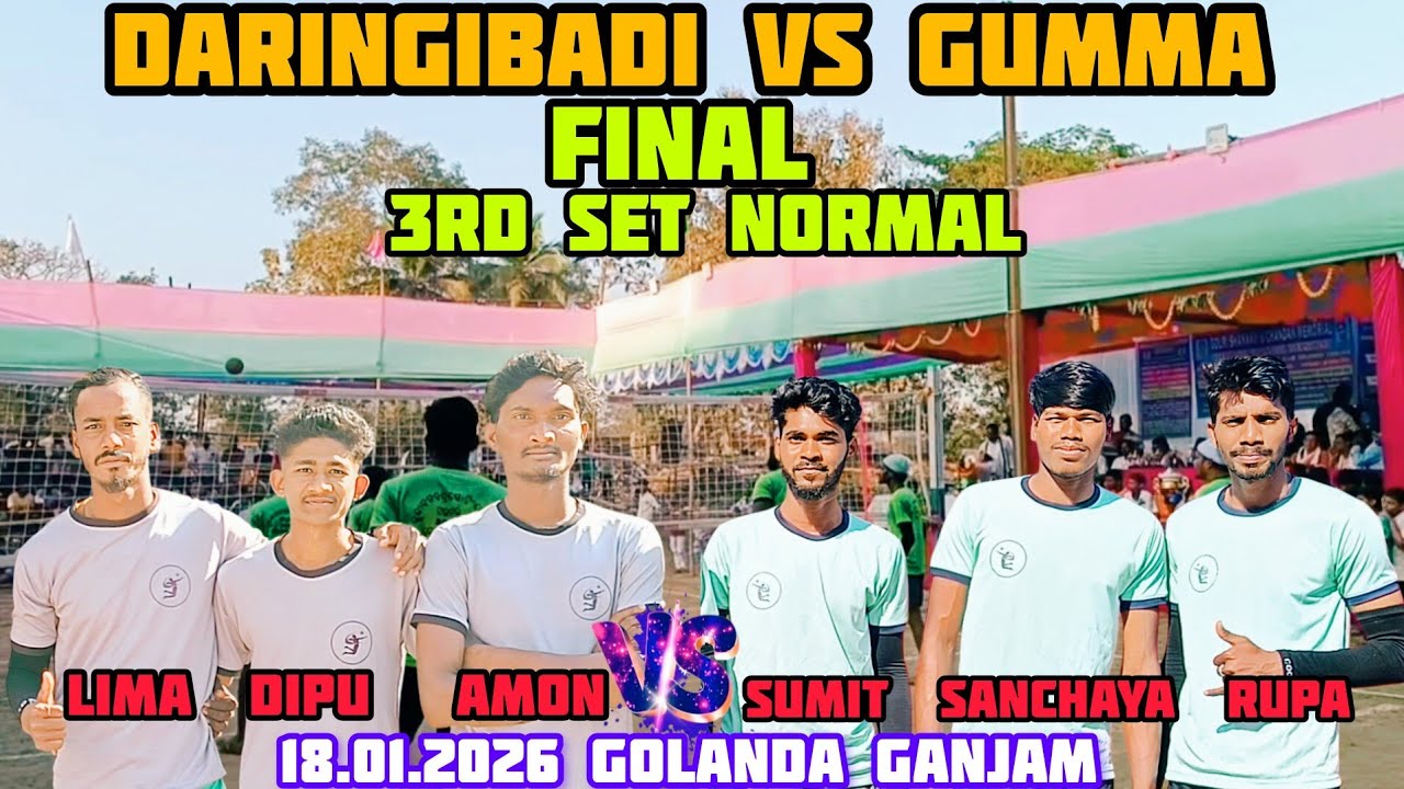 DARINGIBADI 🆚 GUMMA final 3rd set normal dhaba volleyball tournament golanda ganjam#sanchaya#bhabani