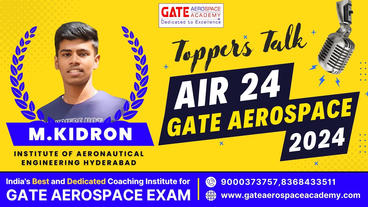GATE Aerospace Engineering Topper's Talk | All India Rank 24 | Gate Aerospace Academy | Gate AE 2024