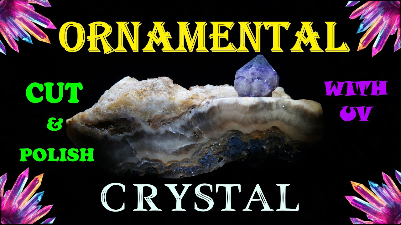 Crystal Cutting, Shaping and Polishing Ornamental Fluorite UV Reactive Fluorescent Minerals 💎