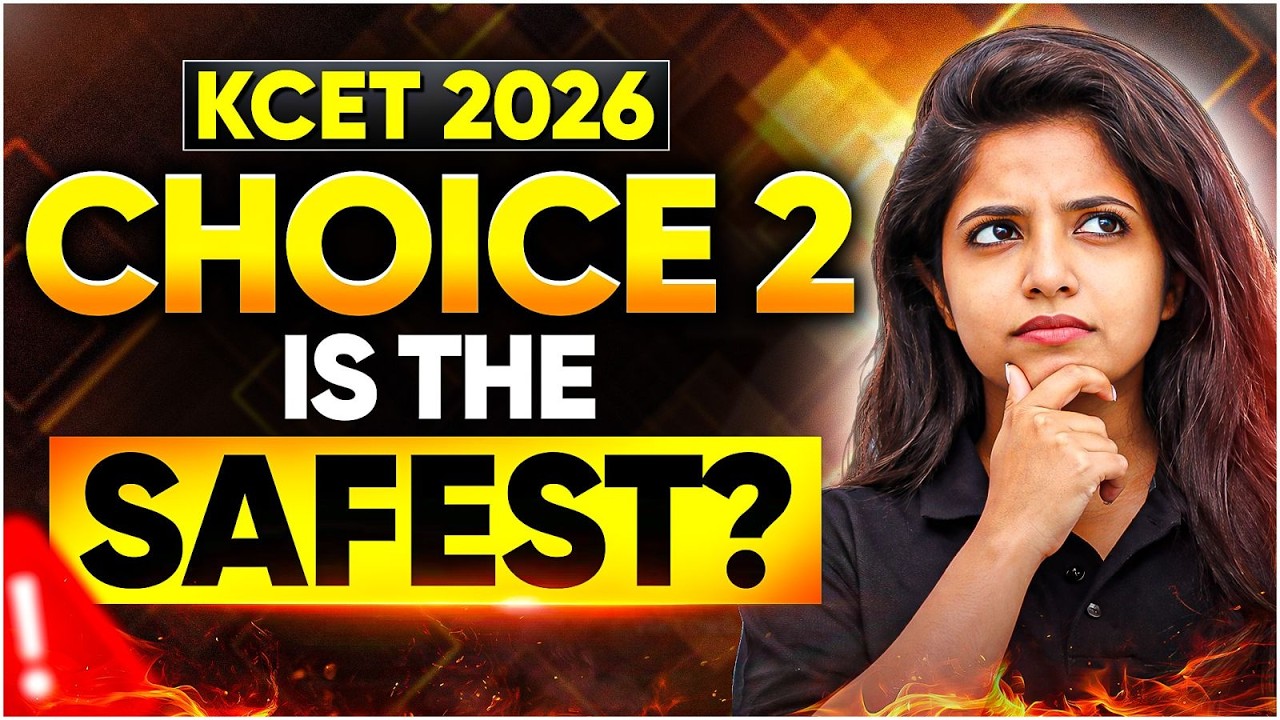 🚨 KCET 2026 Round 1: Why Choice 2 Is the Safest Option | Don't Make This Mistake! | Jasmine Ma'am