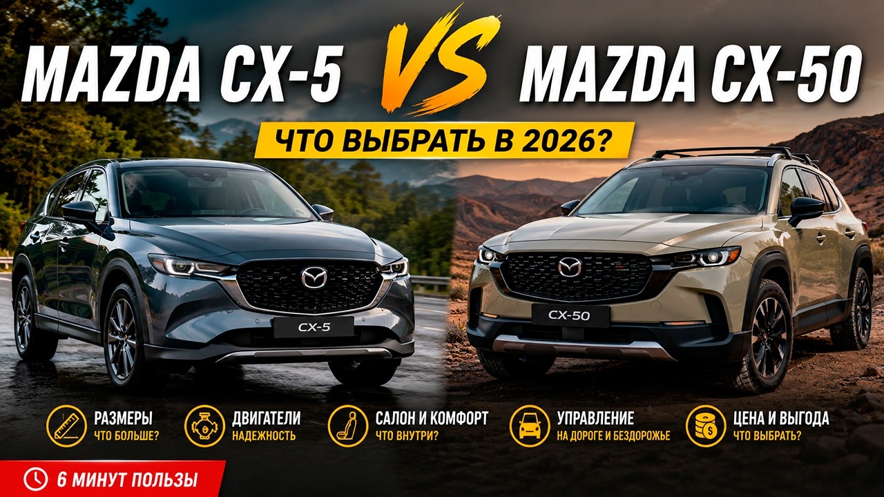 Mazda CX-5 или CX-50? Полное сравнение перед покупкой