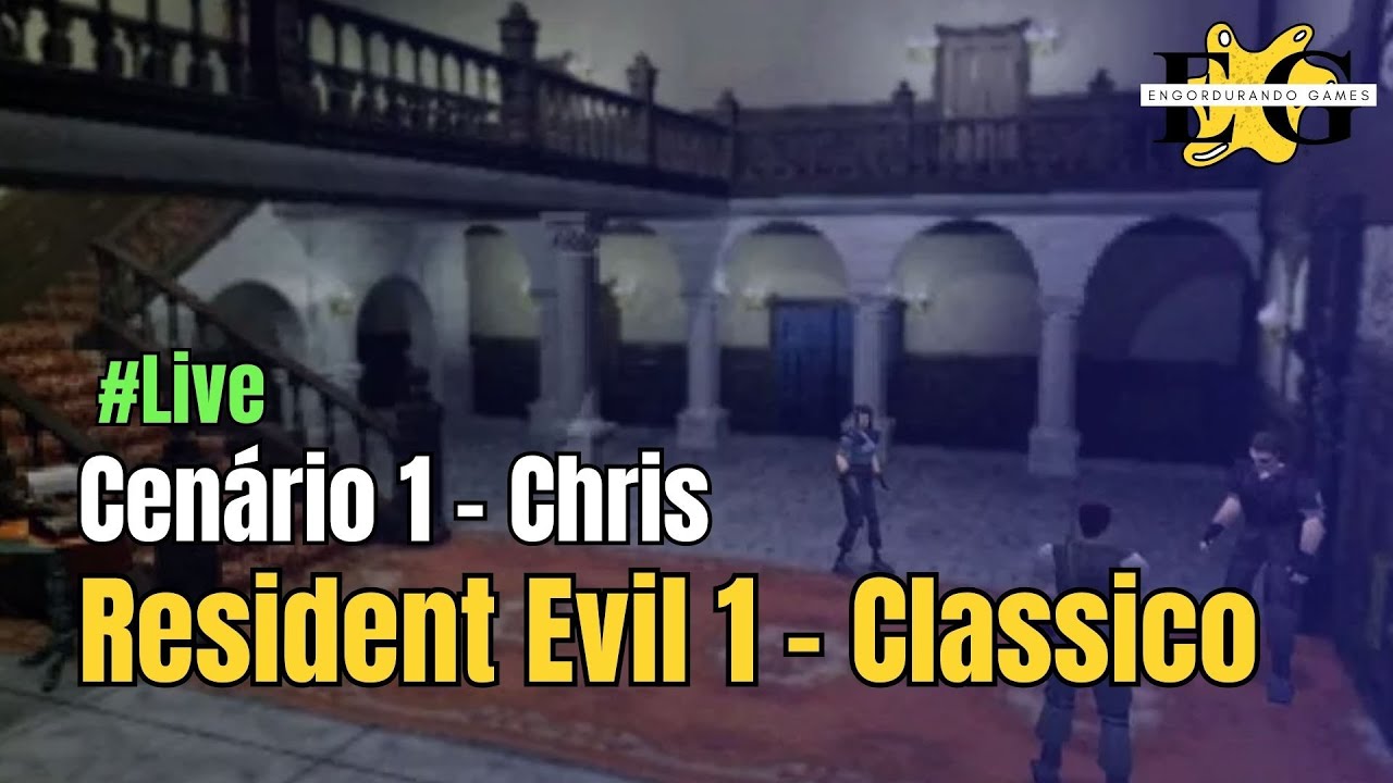 (Primeira Live do Canal) - Resident Evil 1 - Classico - Chris - Bora comentar - Parte 3
