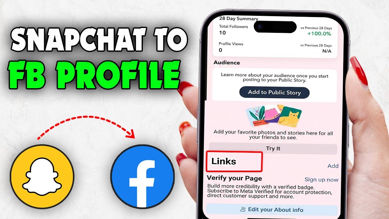 Как связать Snapchat с профилем Facebook (2026)