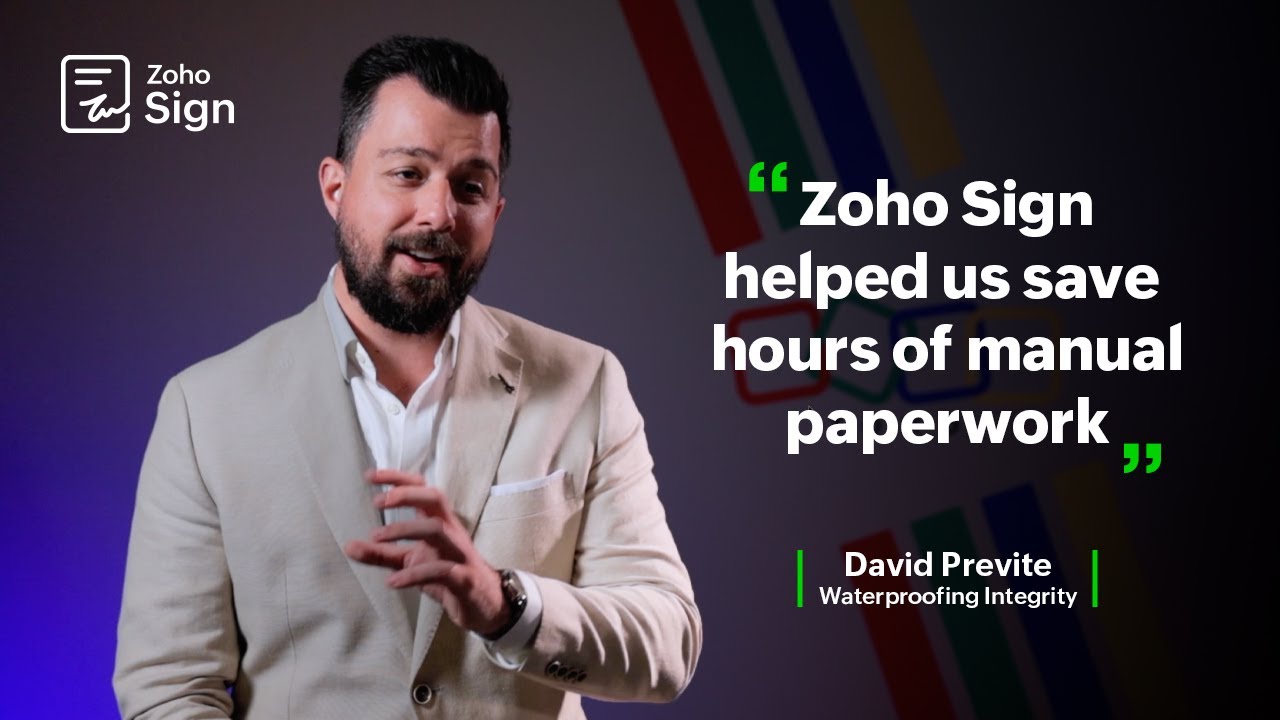 How Waterproofing Integrity uses Zoho Sign for collaboration and saving hours of manual paperwork