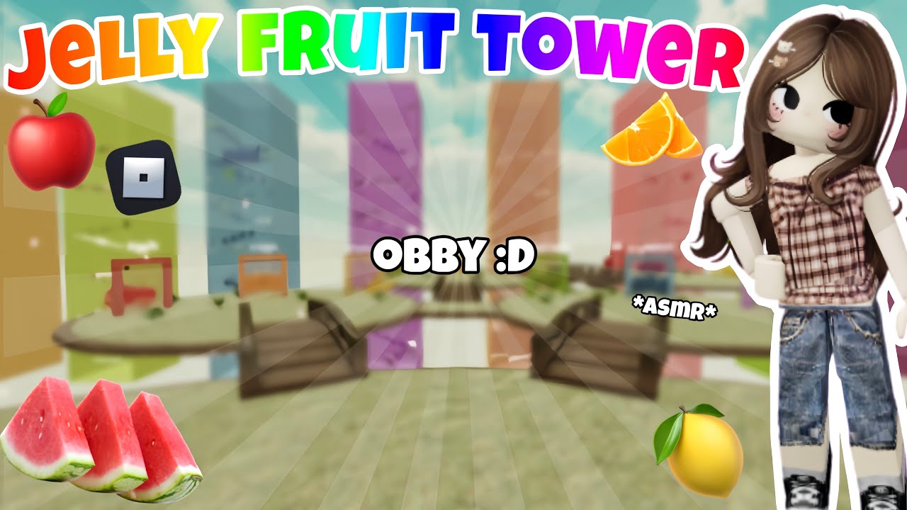 *ASMR* Jelly Fruit Tower ~ Roblox Obby! •⤙• 🍎