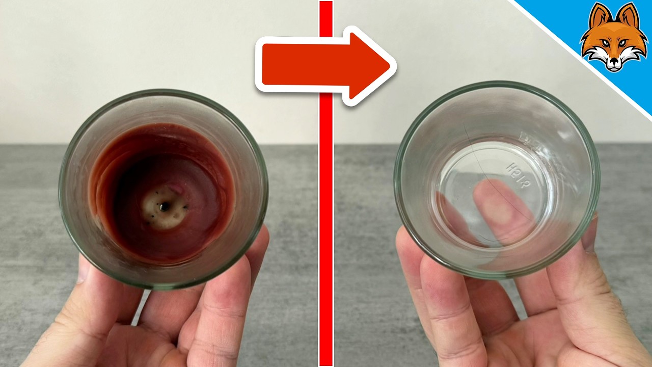 Kerzenwachs aus Glas entfernen💥(Schnell & Einfach)🤯