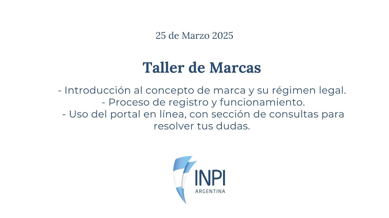 Taller de Marcas - 25 de marzo 2025