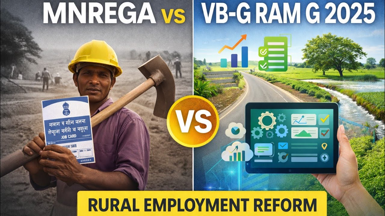 🌾 MNREGA vs VB-G RAM G 2025 Explained | Rural Employment Reform | Asset-Based Development