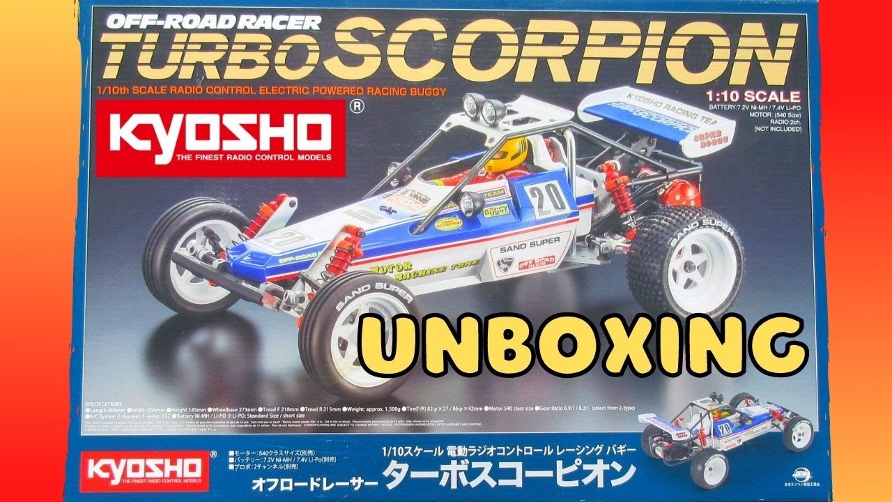 Kyosho Turbo Scorpion Unboxing. Fantastic RC Gift. Thank You Pete from CW-01 Creations!