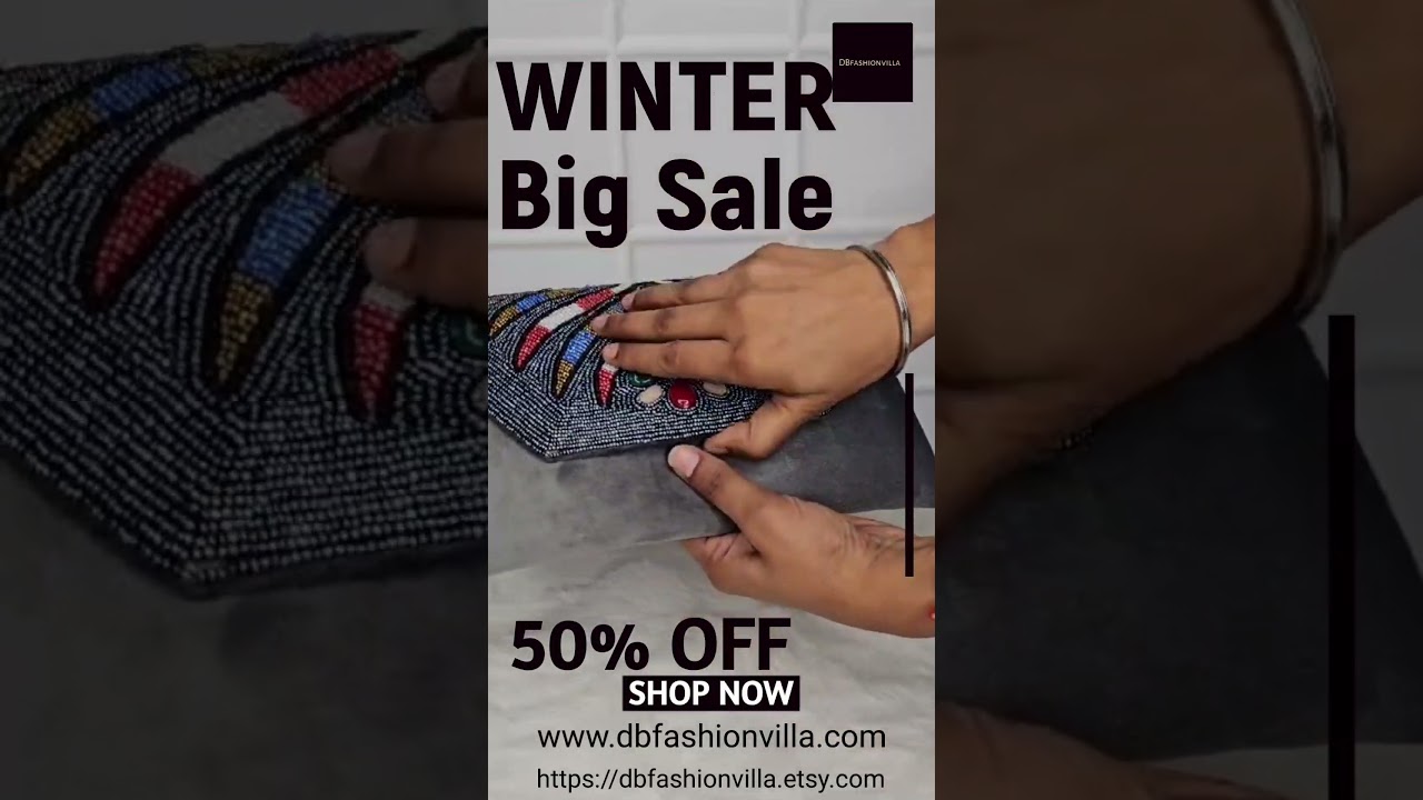 DBfashionvilla handmade beaded embroidered clutch bag  boho clutch #banjaraclutch #banjarabag