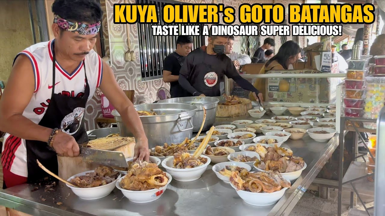 BATANGAS GOTO “ KUYA OLIVER’s GOTO” Taste like a DINOUSAUR SUPER DELICIOUS MEAT | BATANGAS PH[4K]