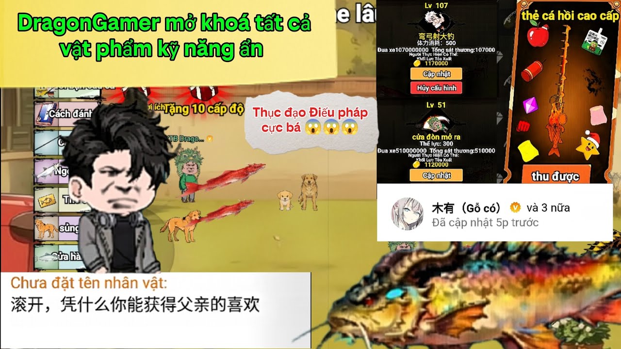 Dragon Gamer Linh hồn câu cá thế hệ thứ 2 | đập nát Bản update mới!!! mở khoá kỹ năng ẩn cực bá đạo😱