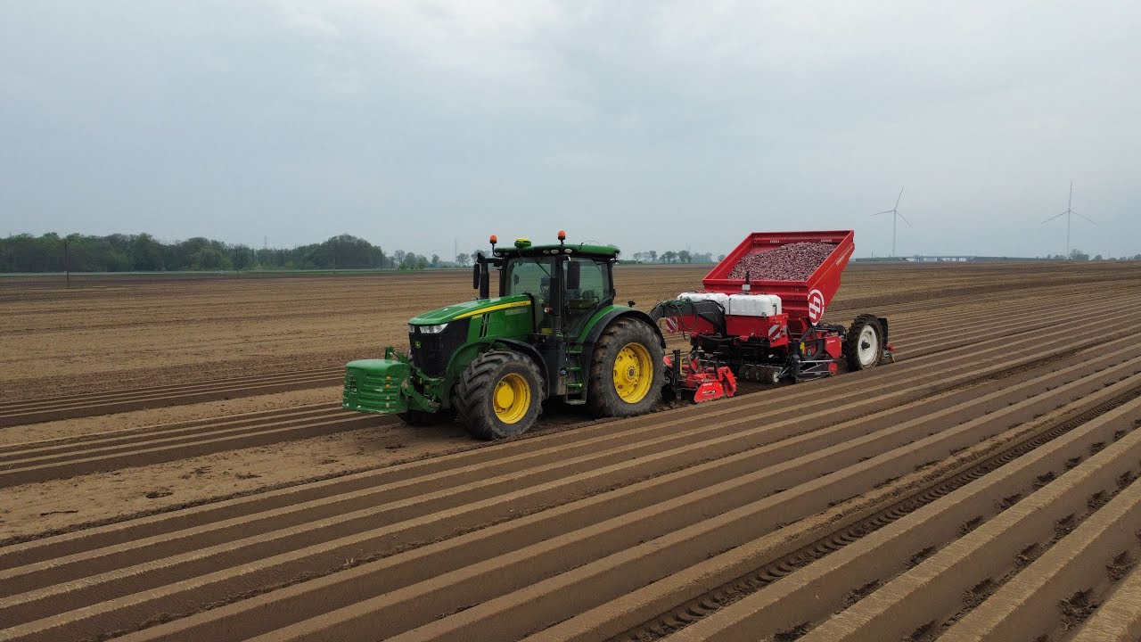Sadzenie ziemniaków w Gr Kaźmierczak || sadzarka Miedema Structural 4000 & John Deere 7250R
