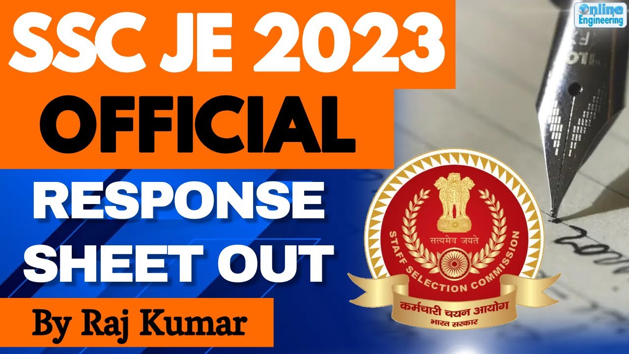 SSC JE 2023 | SSC JE Response Sheet🔥| Official Answer Key Out | Online Engineering