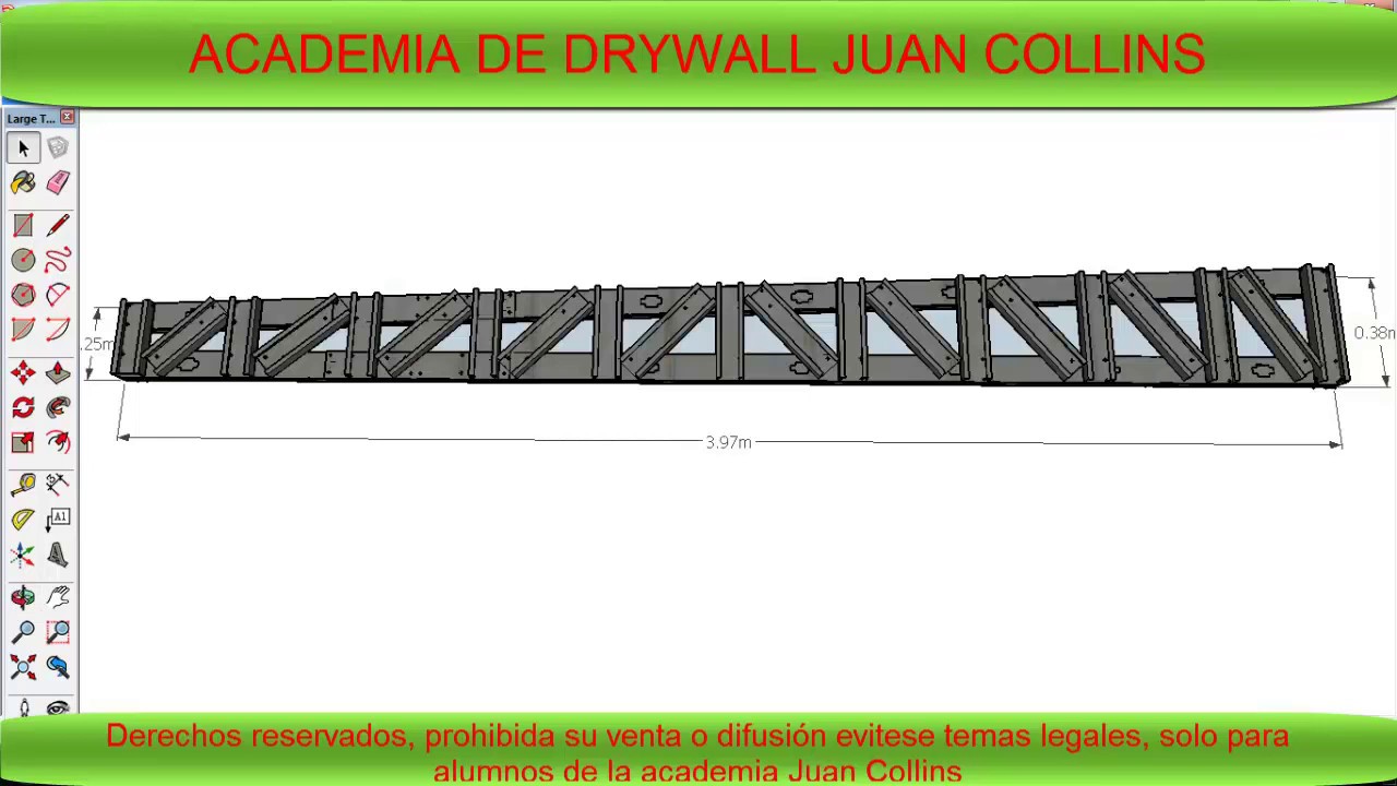 Drywall Collins Construye █▓▒░ Como instalar techo con vigas tijerales 03 de 05