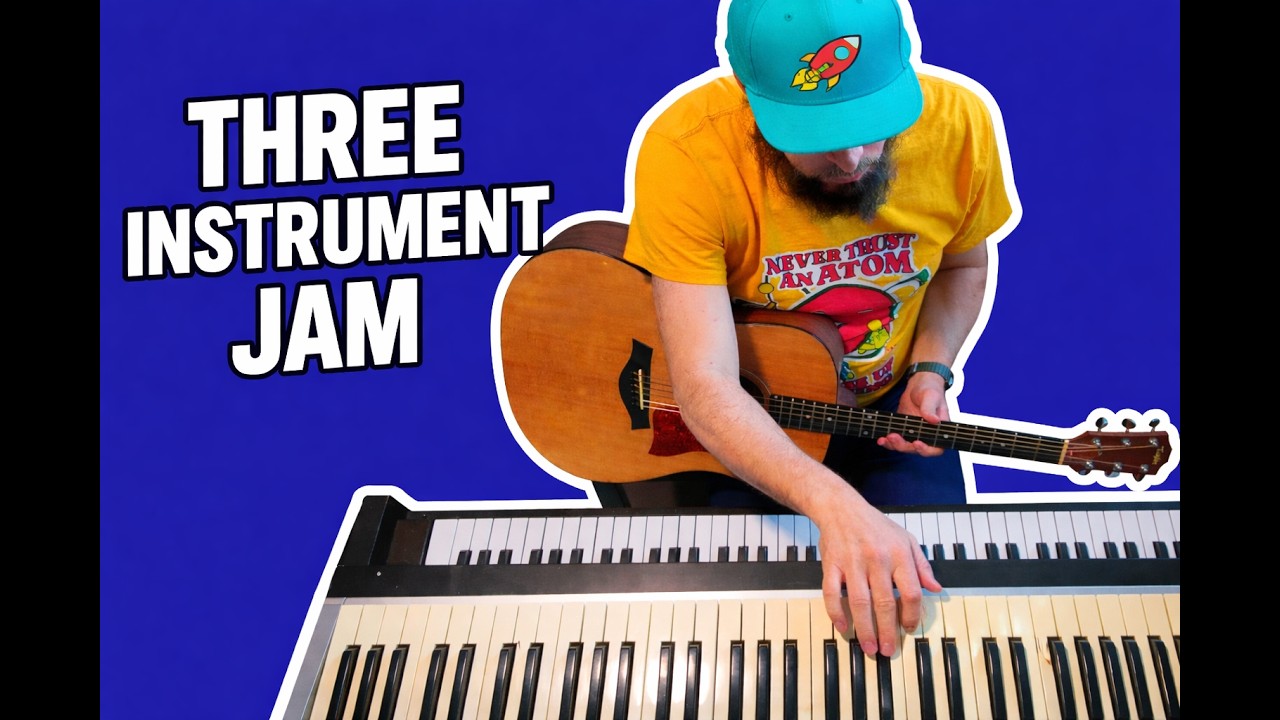 One Person. Three Instruments. Full Improvised Jam.