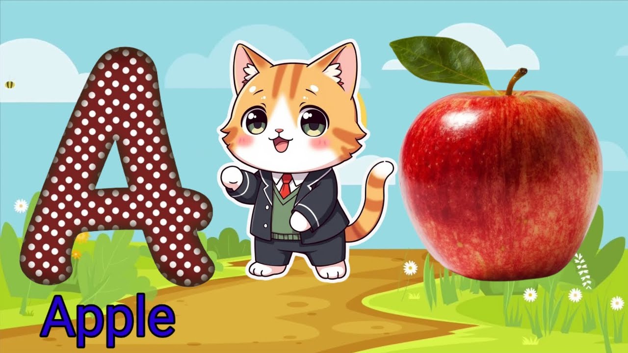 A for apple | अ से अनार | abcd | abc rhymes | abc phonics songs| nursery rhymes with @KidsABC&123