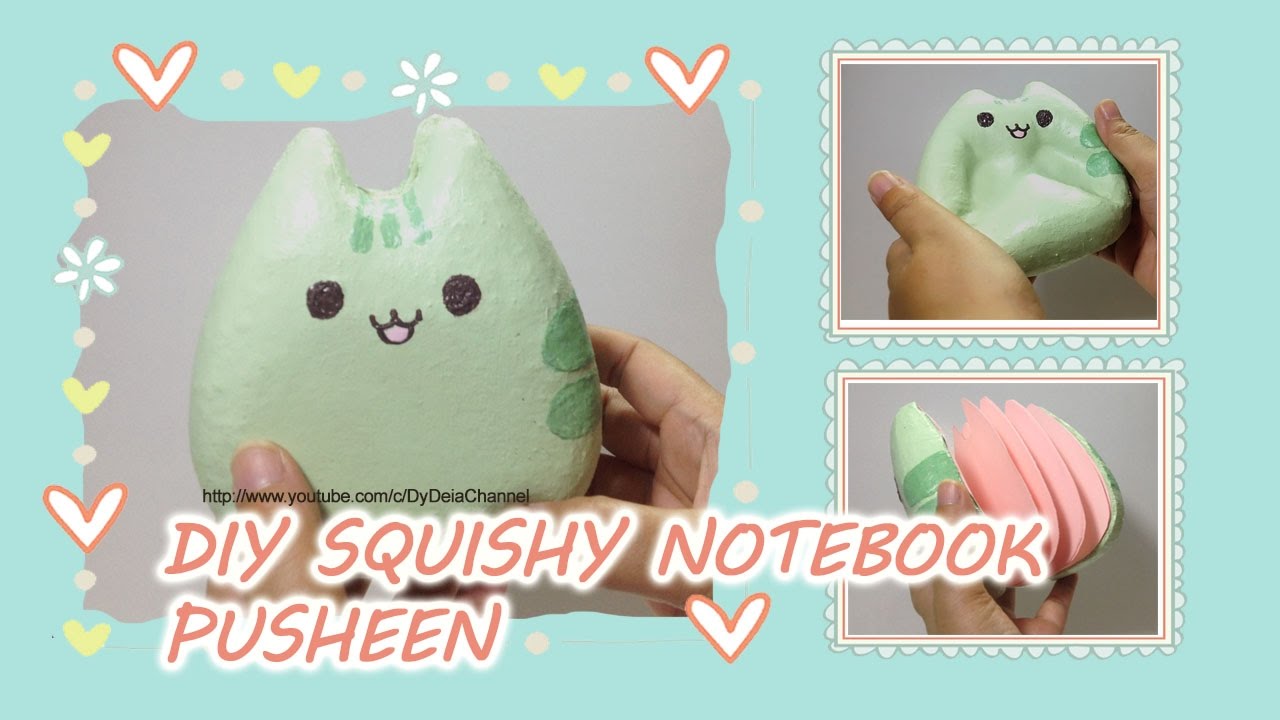DIY SQUISHY NOTEBOOK PUSHEEN~ Cara membuat Squishy Notebook Pusheen (TANPA CETAK)