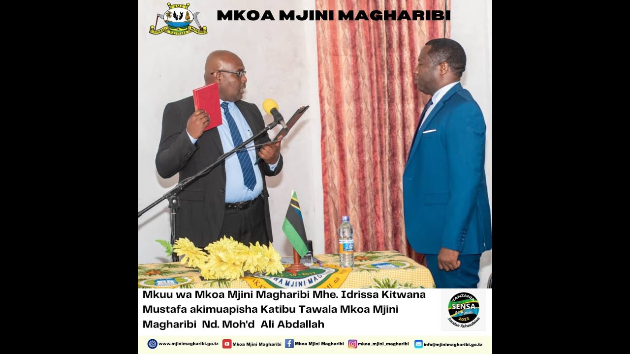 MKUU WA MKOA MJINI MAGHARIBI AKIMUAPISHA KATIBU TAWALA MPYA WA MKOA