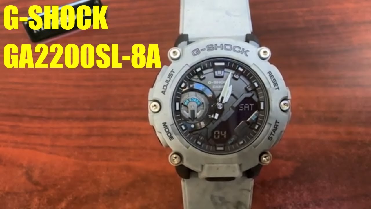 Casio G-Shock Carbon Core Guard Grey Digital Analog Watch GA2200SL-8A