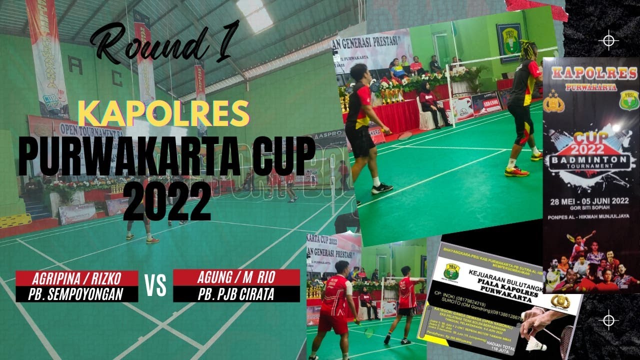 AGRIPINA / RIZKO ASURO  VS AGUNG / RIO || BABAK PERTAMA || KAPOLRES PURWAKARTA CUP 2022 #badminton