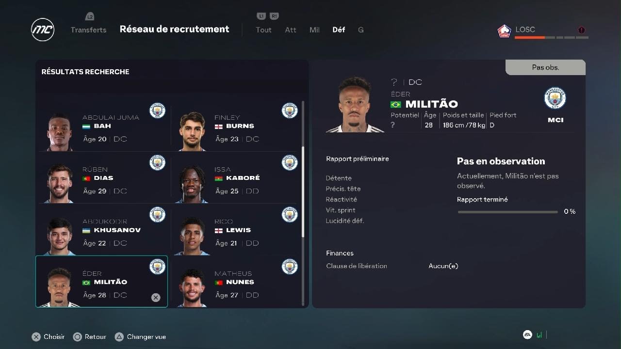Fc26 carrière manager Lille ep10  début de la saison 2