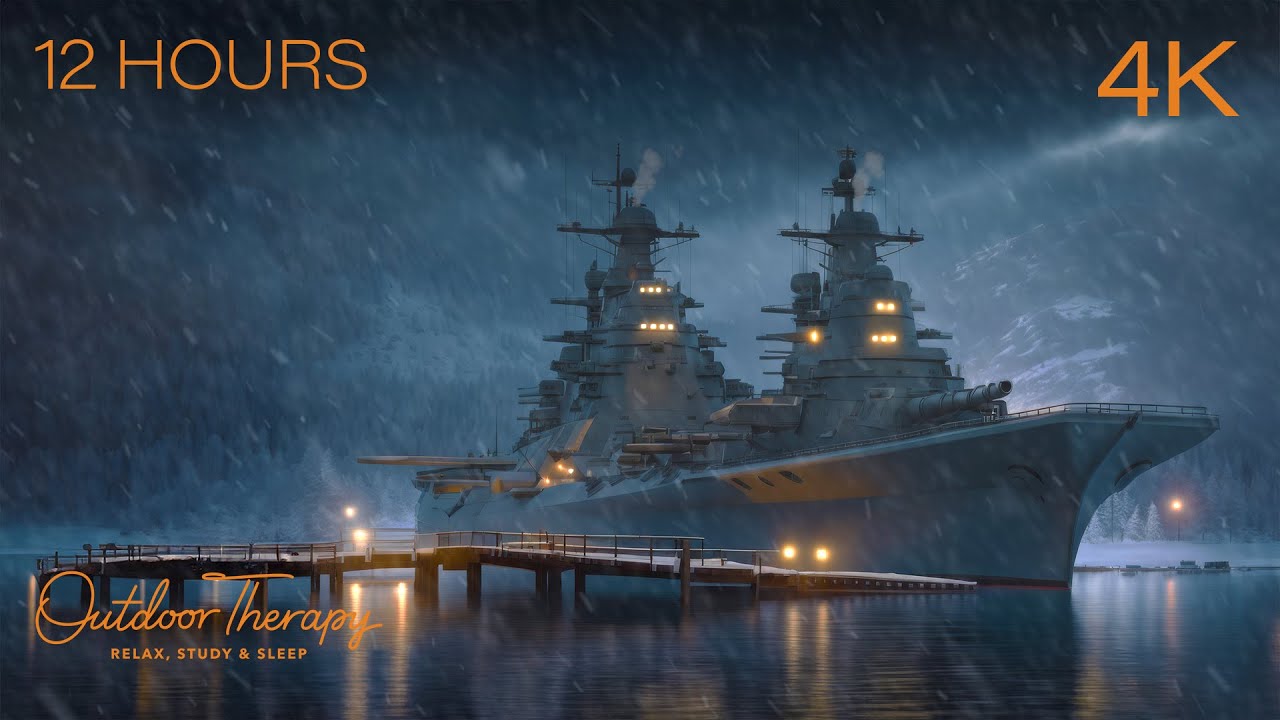 PROTECTED: A Fantasy Battleship Blizzard to Calm your Noisy Mind | Howling Wind, Blowing Snow, Waves