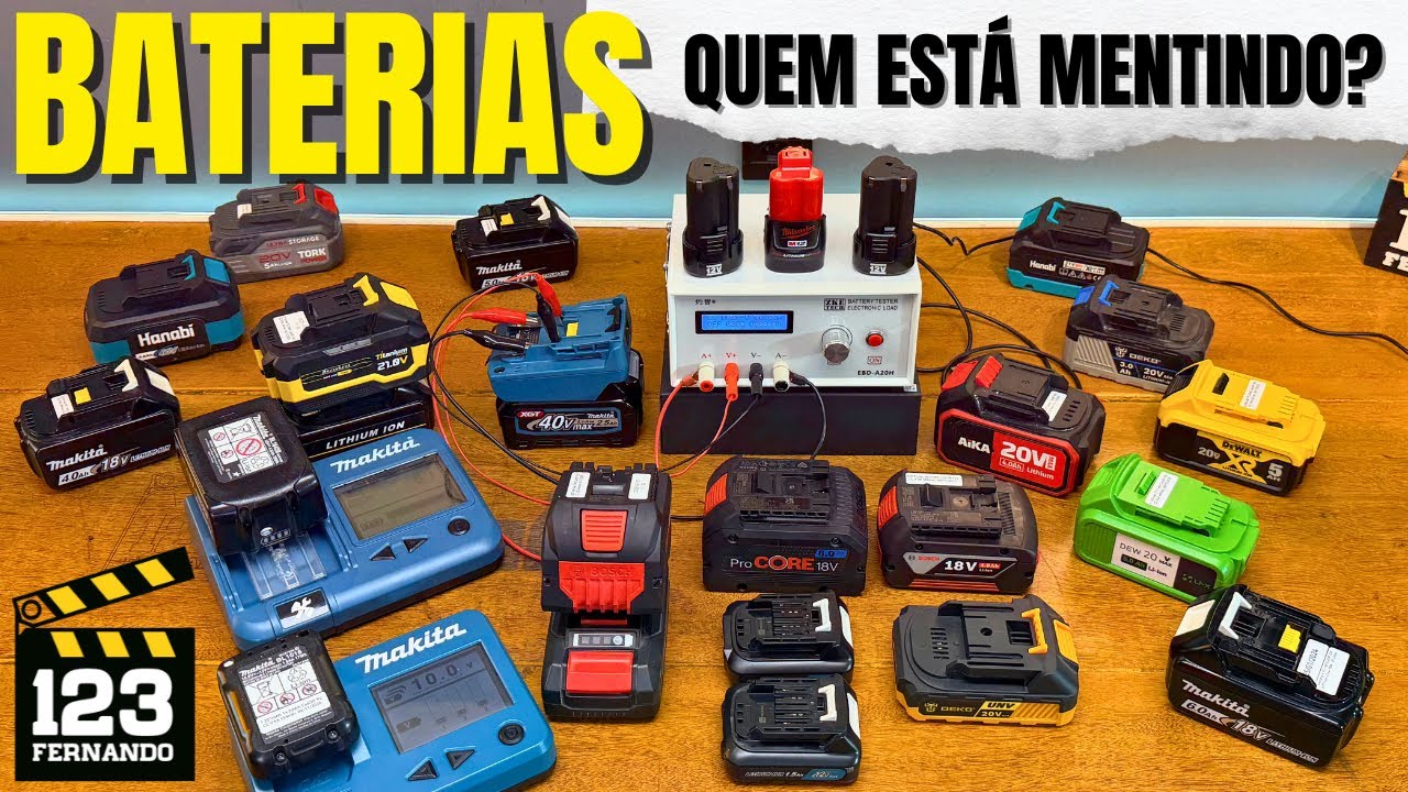 TODAS MENTEM? SAIBA A VERDADE SOBRE BATERIAS DE FERRAMENTAS AIKA, BOSCH, MAKITA, DEWALT, TORQ POWER