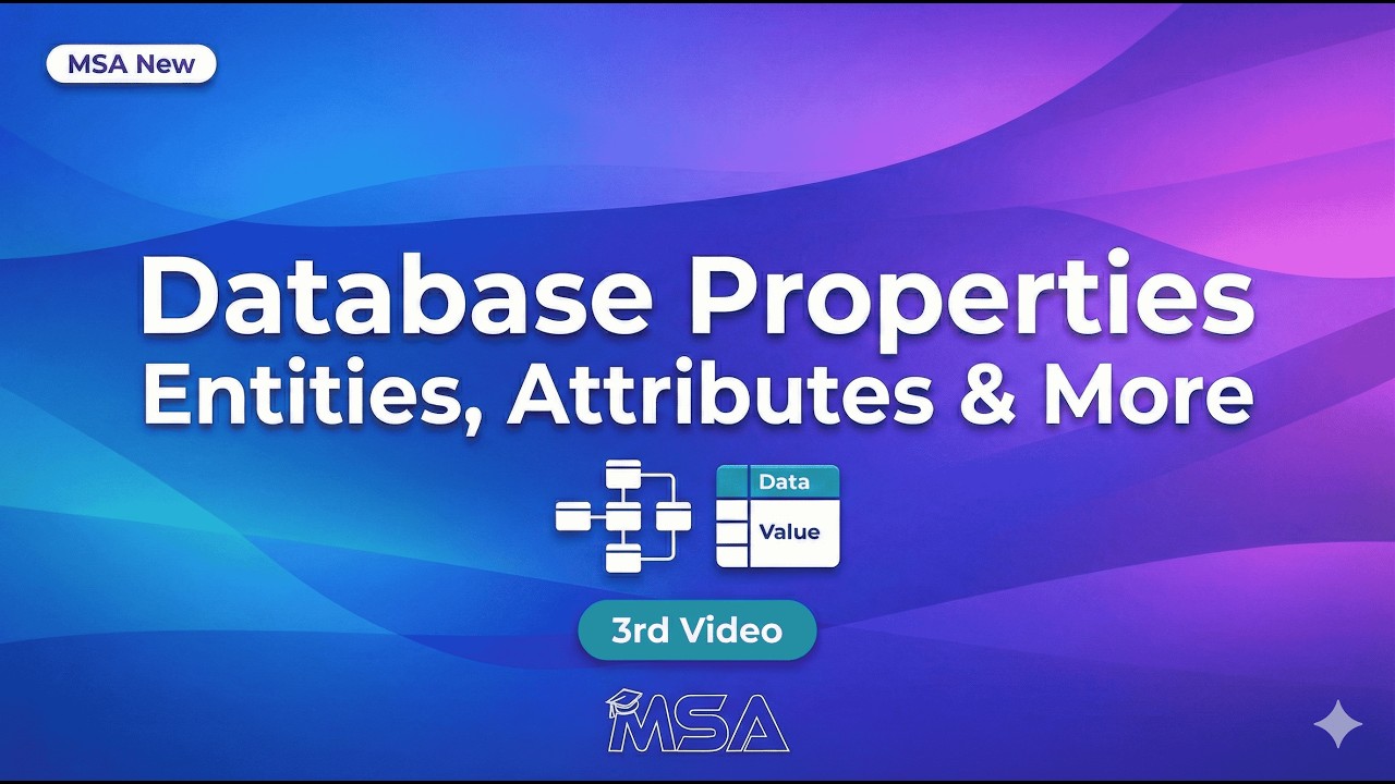 Properties of DBMS Explained | Entity, Attributes, Keys & Relationships | DBMS | learn with msa