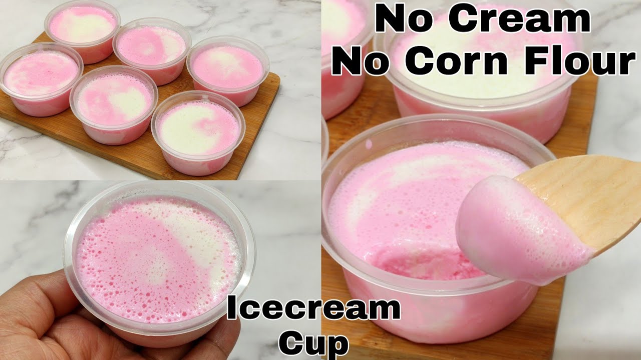Vanilla Icecream Cups Market Style Without Cream,Corn Flour,Biscuit| वैनिला आईसक्रीम बनाए बाजार जैसे