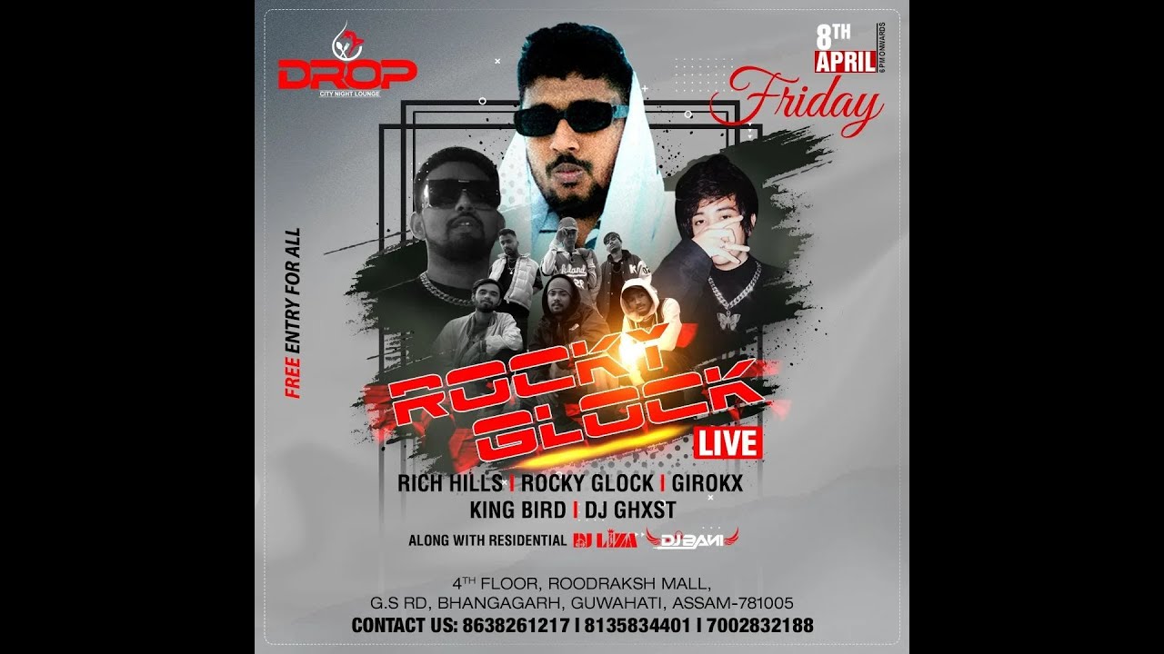 ROCKY GLOCK AKA TRAP RAJA | STRAIGHT UP LIVE PERFORMANCE FROM DROP CITY LOUNGE GUWAHATI | AHOM MAFIA