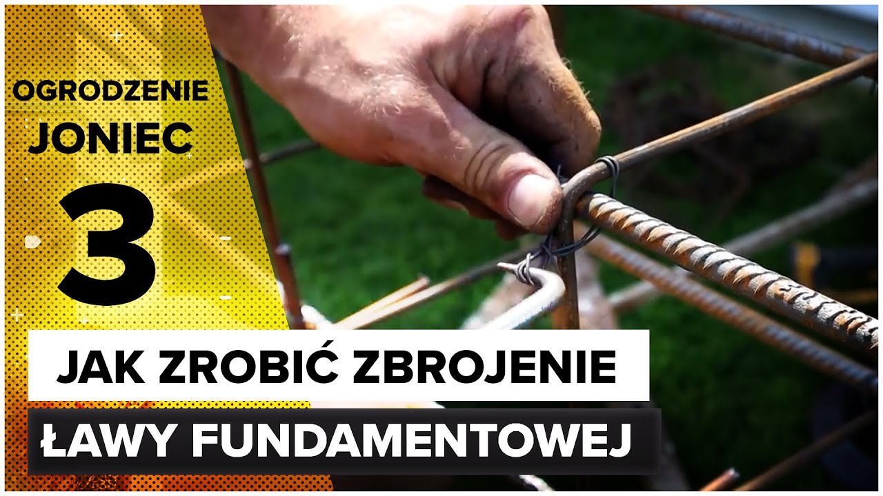 Jak zrobić Zbrojenie ławy fundamentowej ogrodzenie Joniec .Lejemy beton. Joniec część 3