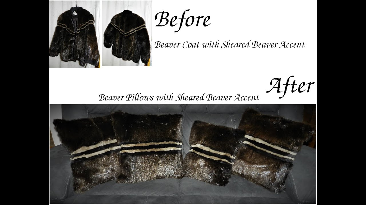 Creating Beautiful Fur Beaver Pillows from a Beaver Coat