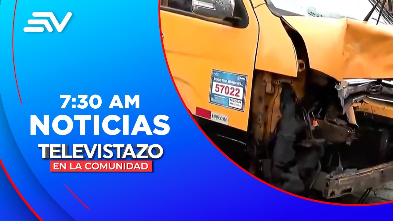 Dos busetas se chocaron en la Lucha de los Pobres al sur de Quito  |Televistazo | Ecuavisa