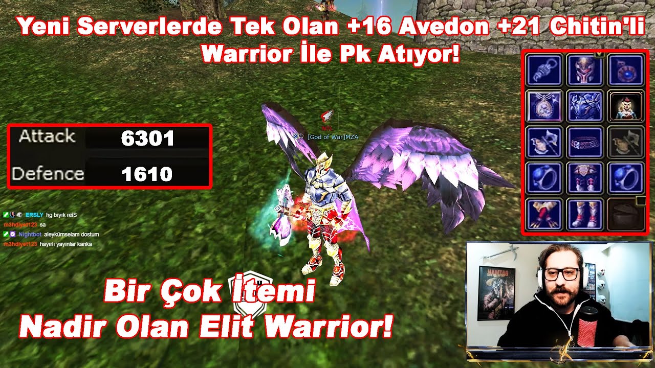 PHALANKS666 - Yeni Serverlerde Tek Olan +16 Avedon +21 Chitin'li Warrior İle Pk Atıyor Knight Online