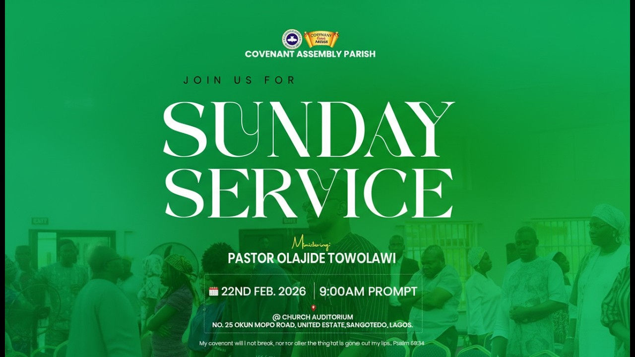 PASTOR OLAJIDE TOWOLAWI || SUNDAY CELEBRATION SERVICE || 22ND FEB 2026