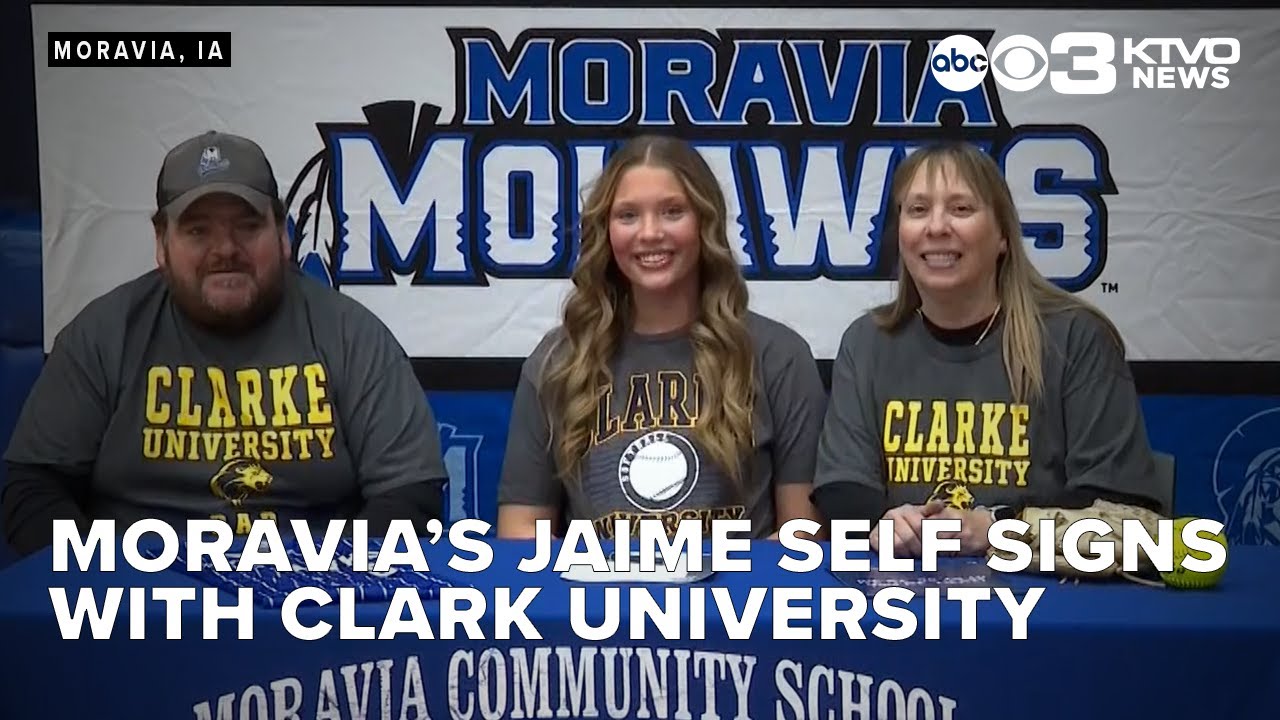 Moravia softball player Jaime Self signs with Clark University