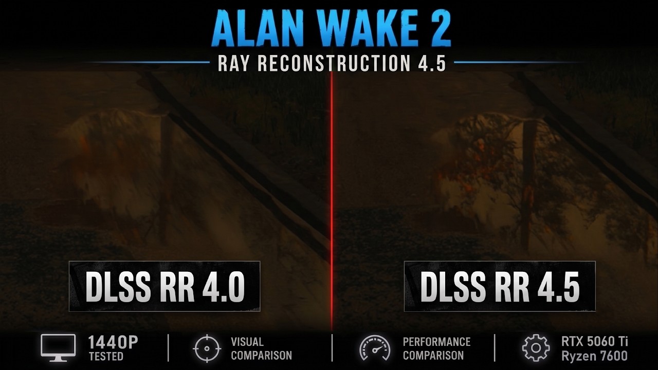 DLSS 4.5 Ray Reconstruction - Alan Wake 2 - DLSS RR 4 vs RR 4.5 - 1440p