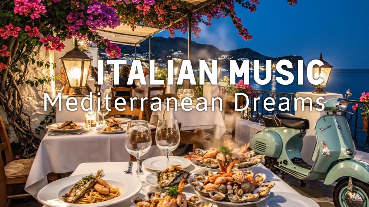 🎶 Italian Vibes & Mediterranean Music 🎶 2+ Hours Calm  Relaxing Vibes Amalfi Coast & Lake Como 4K