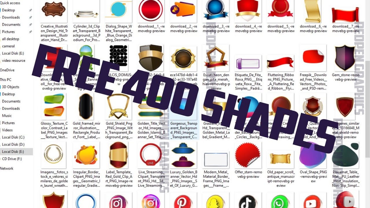 FREE 400 HD SHAPES 2024