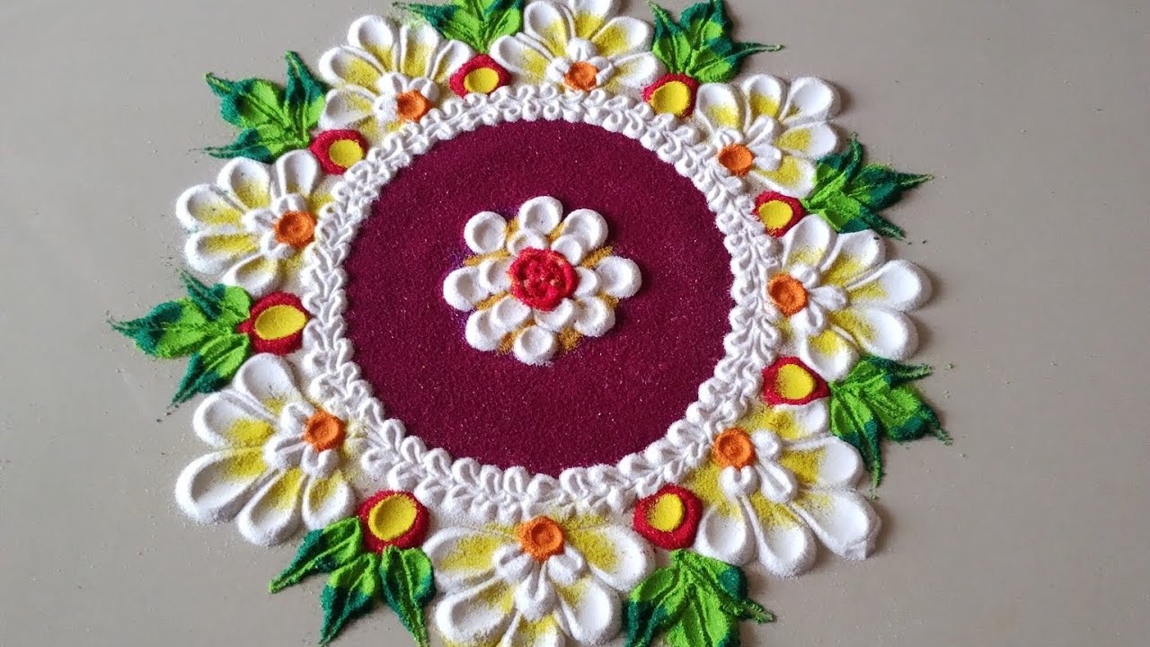 Sundar & Simple Rangoli | #rangoli #rangolidesign #rangoliart #festivalrangoli @Shivstarrangoli | 🌺 
