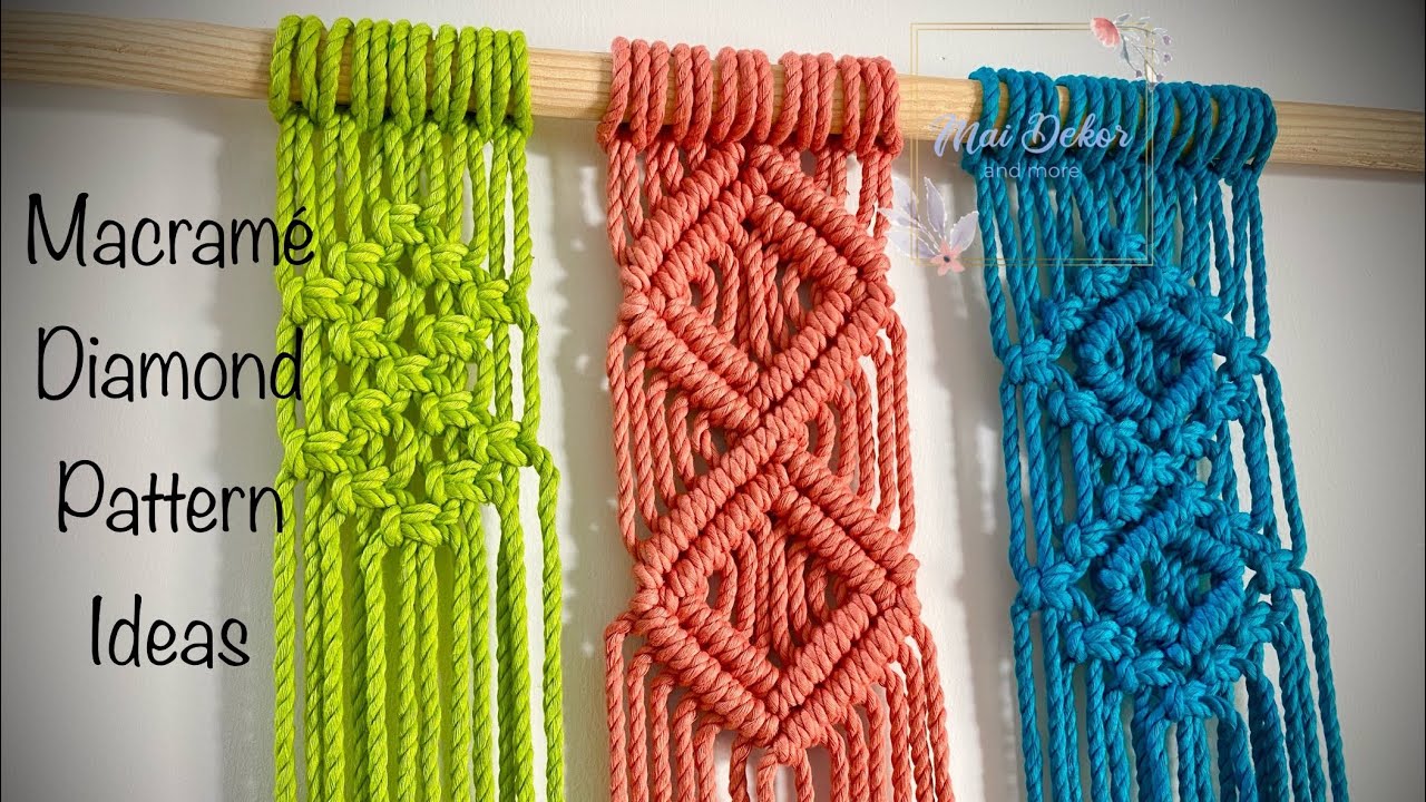 Macramé Pattern Ideas for Beginners | Diamond Patterns part 3