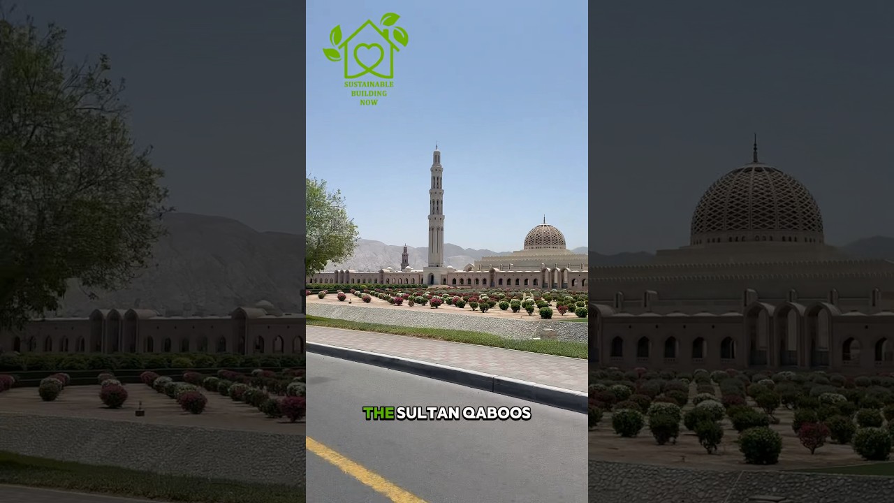 The Sultan qaboos grand mosque in Muscat is an example of #sustainablearchitecture in #middleeast