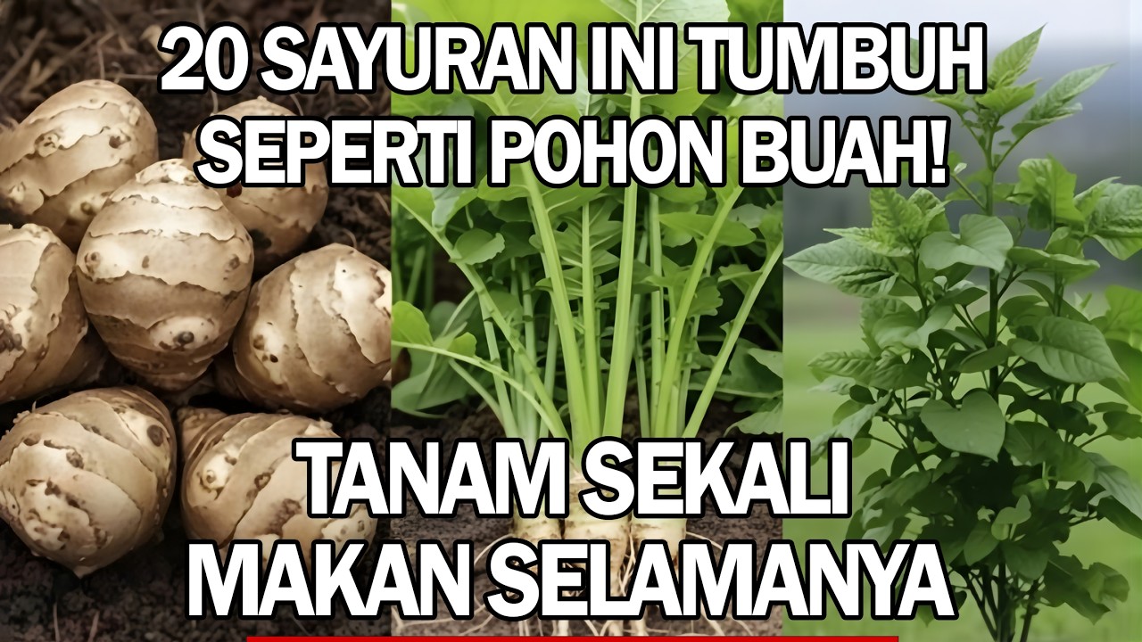20 sayuran ini tumbuh seperti pohon buah! Tanam sekali dan bisa dimakan selamanya.
