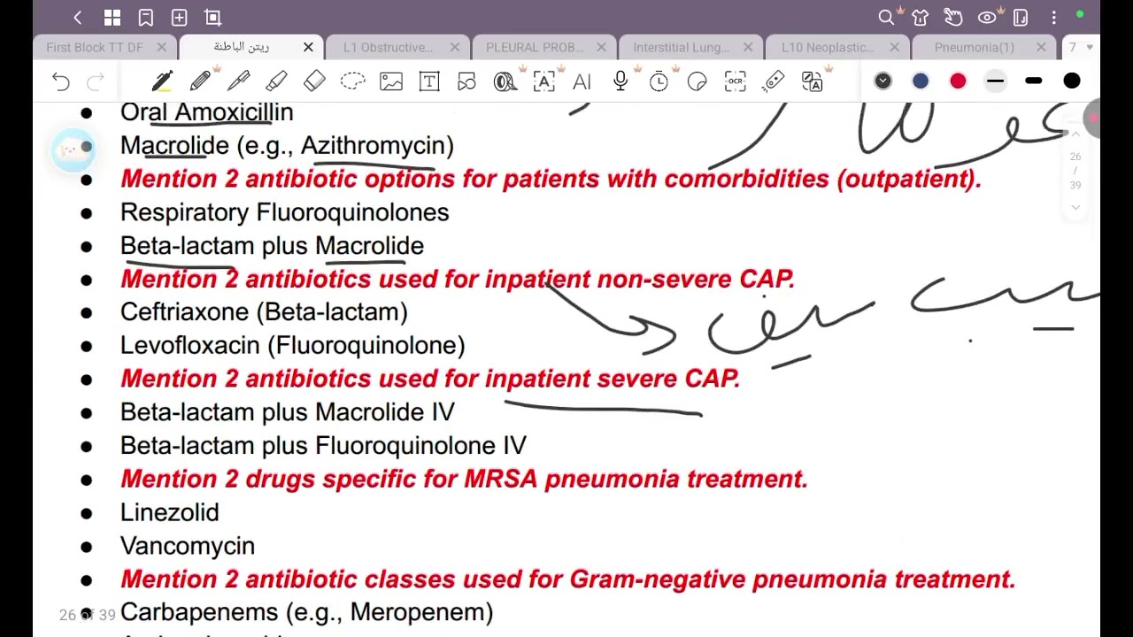 Written Med3 (Pneumonia, Neoplasm)