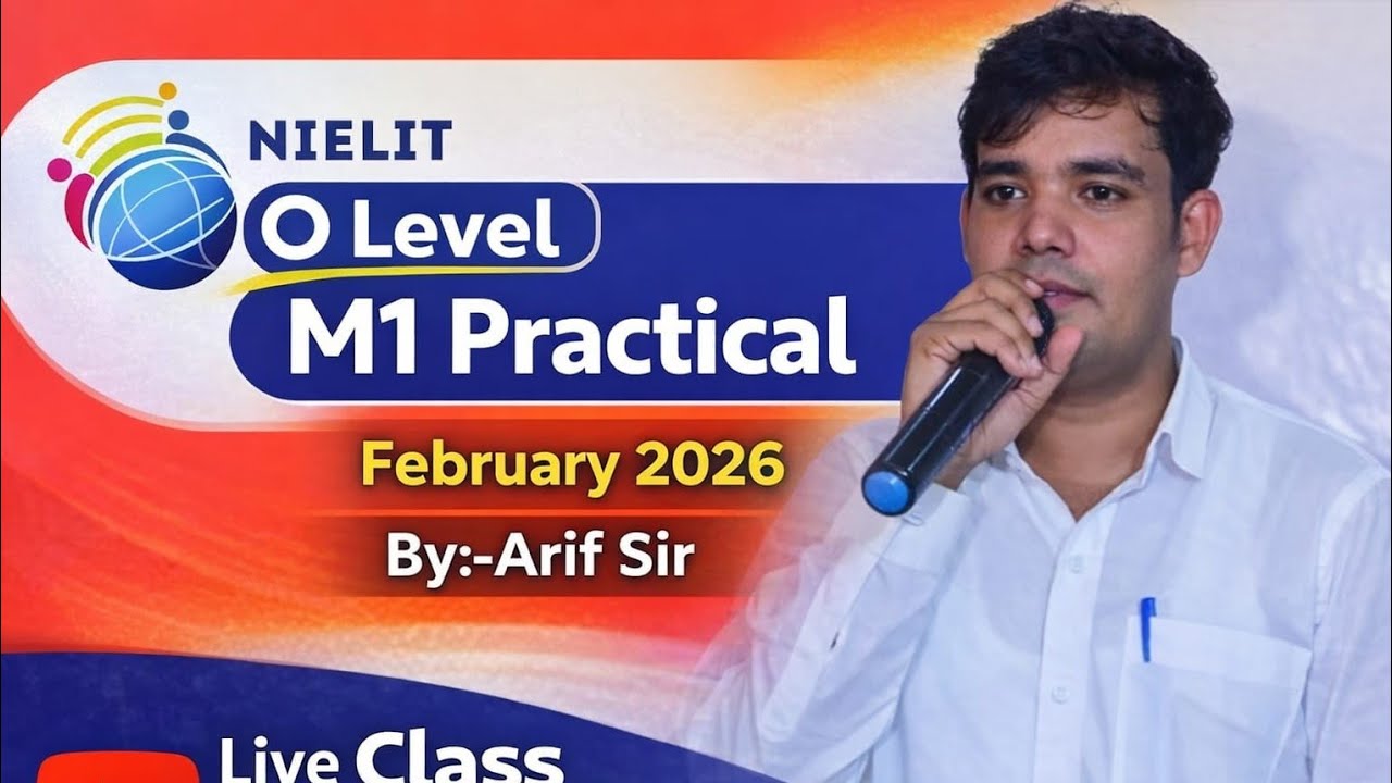 O’LEVEL M1 Practical (February 2026 Exam)इस वीडियो में NIELIT O’LEVEL M1 Practical से जुड़े सभी