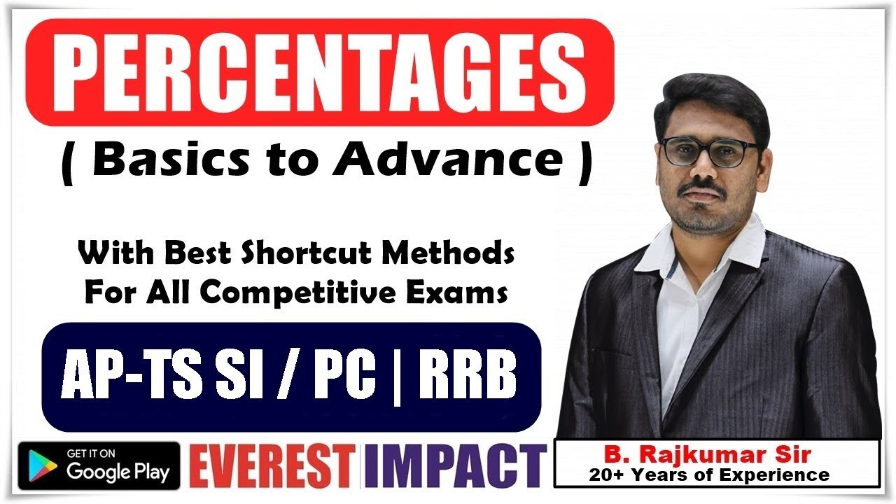 PERCENTAGES CLASS |FOR TELANGANA SI - PC | BY RAJKUMAR SIR