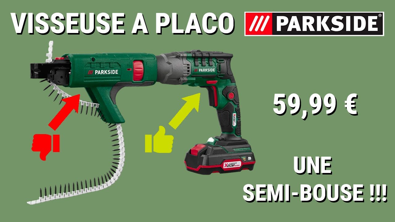 Review et Test Visseuse à placo 20V PTBSA 20-Li A1 Parkside (avis)