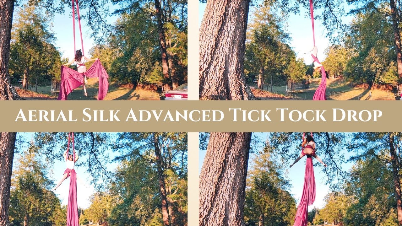 Aerial Silk Advanced Tick Tock Drop - Demo & Tutorial